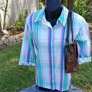 Kim Rogers blouse NWOT 12P and trousers in EUC 10P